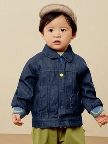 mini bala 男孩和女孩休闲装婴儿柔软复古男童牛仔夹克 - 藍色 - 查看 1