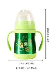 1 件婴儿彩色不锈钢真空保温奶瓶 160 毫升，自控流量奶嘴，适合 0 个月以上的婴儿 - 彩色 - 查看 13