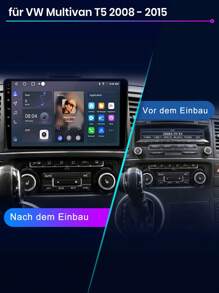 Junsun Android 12 Car Radio Stereo For VW Multivan T5 2008 2009 2010 2011 2012 2013 2014 2015 Built-In CP Android Auto 9 Inch Touch Screen 2GB RAM 64GB ROM With GPS Navigation DSP