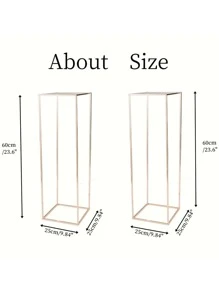 2pcs/Set Square Flower Frame With Acrylic Board, Home & Party Table Decoration Gifts Birthday Graduation Home Decor Vase Room Decor Flower Vase Glass Vase - Two Sizes - View 2