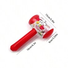 5 piezas Martillo inflable de estilo de dibujos animados al azar, martillo inflable con campana, para crear atmósfera de fiesta con pequeños juguetes (color al azar) - Multicolor - Ver 5