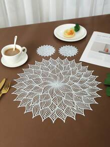 2-8 piezas Manteles individuales redondos y sencillos de PVC, impermeables, fáciles de limpiar, antideslizantes, resistentes al calor, manteles de mesa, diseño elegante, adecuados para mesa de comedor, cocina, bodas y fiestas - Multicolor - Ver 7