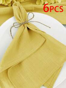 6/300pcs Nordic Style Minimalist Plaid Napkins, 100% Polyester Wrinkle-Resistant, Suitable For Hotel, Restaurant, Home, Holiday Party, Banquet Table Decoration, Cocktail Napkins