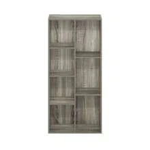 Luder 7-Cube Reversible Open Shelf Bookcase, Wood Finish, Versatile Storage Organizer For Living Room, Bedroom, Office, Study, Home Office, French Oak Grey - 法國橡木 - 查看 3