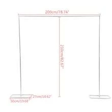 YUNRUX Iron Wedding Arch, White Background Decorations For Flowers, Tulle Balloons, Foliage, Corrugated Arch Shelf For Event Party - A - View 2