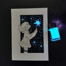 Lighthouse Series Invisible Luminous Ink, Non-Carbon Fluorescent Ink, Back To School/Birthday Gift To Add Interactive Fun, Suitable For Transmitting Secret Messages Or Surprise Confessions,Back To School,School Supplies