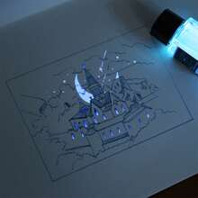 Lighthouse Series Invisible Luminous Ink, Non-Carbon Fluorescent Ink, Back To School/Birthday Gift To Add Interactive Fun, Suitable For Transmitting Secret Messages Or Surprise Confessions,Back To School,School Supplies