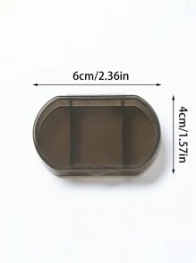 1 件/3 件迷你透明药盒，带三个隔层，旅行药品收纳盒防潮小型 3 格药盒旅行药丸整理器，塑料药丸收纳盒，便携式药盒小型每周旅行药丸整理器，适用于旅行家庭学校用品大学宿舍，便携式口袋药盒分配器适用于钱包维生素鱼油隔层容器药盒 - 彩色 - 查看 7