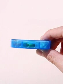 1 件/3 件迷你透明药盒，带三个隔层，旅行药品收纳盒防潮小型 3 格药盒旅行药丸整理器，塑料药丸收纳盒，便携式药盒小型每周旅行药丸整理器，适用于旅行家庭学校用品大学宿舍，便携式口袋药盒分配器适用于钱包维生素鱼油隔层容器药盒 - 彩色 - 查看 5