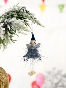 1 peça de decoração natalina: pingente de perna de menina, criativo e original, com pingente de anjinho, pingente de boneca, pingente de renda de anjo, pingente para janela ou árvore de Natal. Decoração natalina para casa, decoração de quarto, decoração de inverno, decoração de Natal, presentes de Natal para casa.