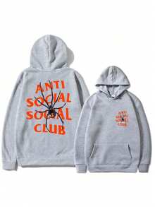 Cold Blouse Sweatshirt 100% Cotton Social AT Club Aranha Streetwear Launch Unisex Winter Fashion - Fast Shipping PLUS SIZE - Xám - Xem 1