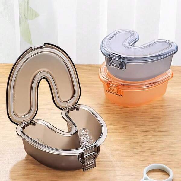 U-Shaped Dental Storage Case Box,Retainer Case,Braces Case,Teeth Appliance Holder,Portable Dental Orthodontic Retainer Storage Box