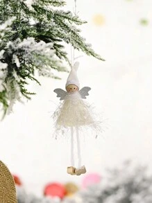 1 peça de decoração natalina: pingente de perna de menina, criativo e original, com pingente de anjinho, pingente de boneca, pingente de renda de anjo, pingente para janela ou árvore de Natal. Decoração natalina para casa, decoração de quarto, decoração de inverno, decoração de Natal, presentes de Natal para casa.