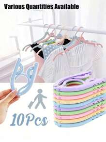 1/3/5/8/10/12/16/18/20pcs Travel Clothes Hanger, Portable Folding Hanger For Travel, Foldable Clothing Hanger Drying Rack Foldable Travel Cloth Hanger Anti-Slip Design Dry Hanger Anti-Slip Hanger For Retail Stores(Random Colors Shipped) Travel Essentials Travel Accessories Travel Must Haves Beach Vacation Summer Holiday School Accessories Back To School Supplies Stuff