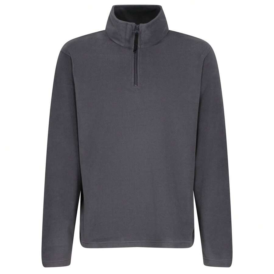 Regatta Mens Micro Zip Neck Fleece Top (Seal Grey) - Charcoal Grey - View 1