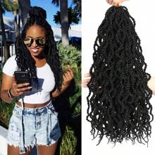 18Inch  Wavy Senegalese Twist Crochet Hair Braids Wavy Ends Synthetic Hair Extension Curly Crochet Twist Braiding Hair