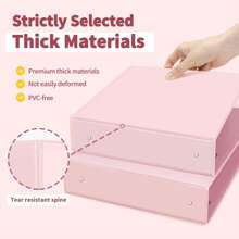 3 Ring Binder, Clear View Binder Three Ring  (Fit 8.5x11 Inches) For School Binder Or Office Binder Supplies - 粉紅色-2寸 - 查看 3