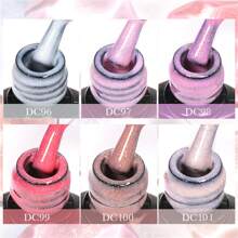 Mtssii 7ml 橡胶底凝胶闪粉裸粉色白色二合一凝胶指甲油美甲油，适合秋冬季美甲