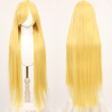 通用角色扮演假发 100 厘米长直发角色扮演假发胚胎玫瑰网加厚发量哑光丝绸 - 彩色 - 查看 24