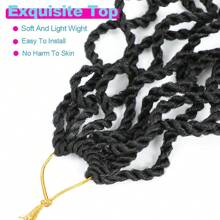 18Inch  Wavy Senegalese Twist Crochet Hair Braids Wavy Ends Synthetic Hair Extension Curly Crochet Twist Braiding Hair
