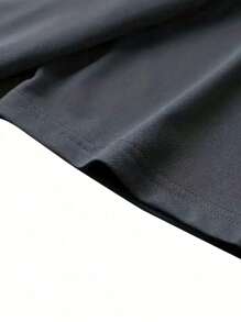 大码男式公牛图案休闲短袖 T 恤 - 灰色 - 查看 4