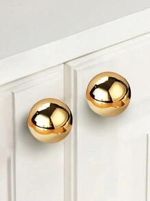 2 piezas Tirador de cajón decorativo redondo de un solo orificio - Multicolor - Ver 2