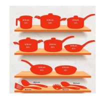 Nonstick Cookware Set - Red Aluminum 12 Pieces Turin - Đỏ - Xem 2