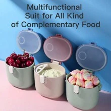 SAIDAH 材质便携式大容量密封奶粉储存盒容器 - 彩色 - 查看 11