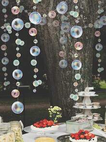 1 Vòng hoa bong bóng trong suốt và nhiều màu sắc trang trí tiệc bong bóng nổi treo ánh sáng trôi nổi bãi biển hồ bơi chủ đề đại dương sinh nhật cô dâu tiệc cưới trang trí nền tiệc (Không phải bong bóng 3D thực sự, mà mô phỏng bầu không khí thổi bong bóng thông qua hiệu ứng phản chiếu) - Nhiều màu - Xem 5