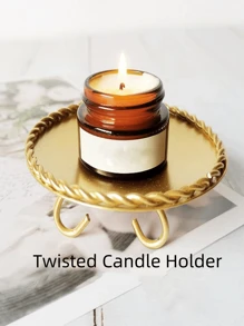 1 pieza Bandeja de almacenamiento de joyería y portavelas, soporte para velas, plato para velas LED y de cera, conos de incienso, spa, bodas, bandeja de almacenamiento de joyería Vuelta al cole