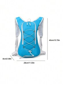 1pc Cycling Backpack Outdoor Bicycle Bag Hiking Camping Travel Hydration Backpack Halloween Christmas Fall University School Bag Bag For School College - Blue - View 2