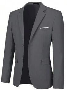 Men Casual Mens Jacket Slim Fit Men's Blazer Outfit Notch Lapel Men's Sport Coats & Blazers Concert Graduation Season Size XS-3XL Men's Spring New Products Suit Sets For Wedding Concert  Graduation Season - 深灰色 - 查看 1