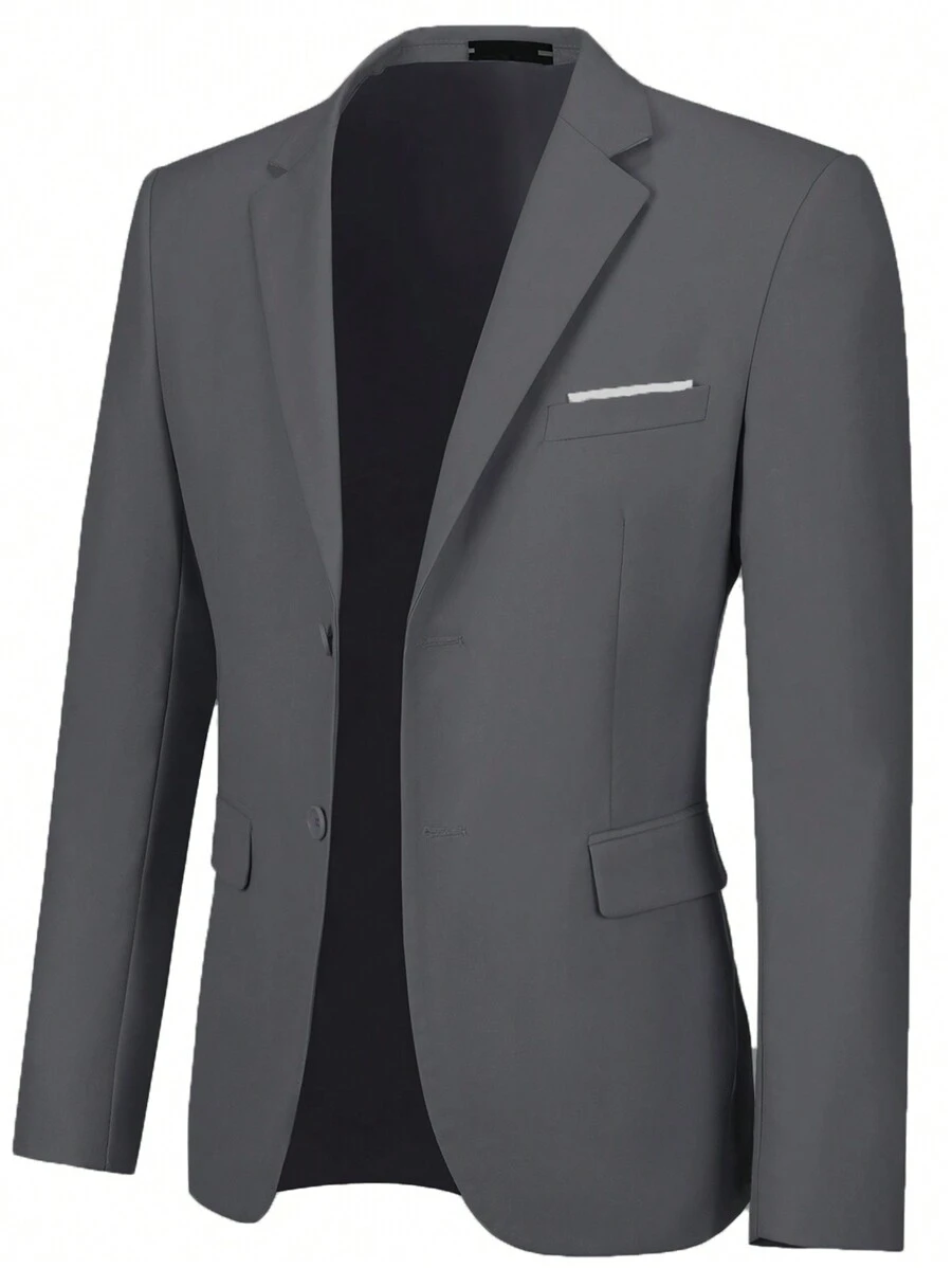 Men Casual Mens Jacket Slim Fit Men's Blazer Outfit Notch Lapel Men's Sport Coats & Blazers Concert Graduation Season Size XS-3XL Men's Spring New Products Suit Sets For Wedding Concert  Graduation Season - 深灰色 - 查看 1
