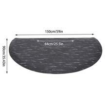 YUNRUX Stuhlmatte, Salon Bodenmatte Halbkreisförmig 3 * 5ft Dicke 1.6cm Barber Shop Stuhl Matte Anti-Ermüdung Bodenmatte für Friseur