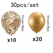 30 Quả Bóng Bay Cao Su Giấy Màu Kim Loại, Dùng Để Trang Trí Đám Cưới, Trang Trí Tiệc Sinh Nhật, Bóng Bay Trong Suốt Cho Ngày Lễ Tình Nhân Trang Trí Trong Nhà Và Ngoài Trời - Nhiều màu - Xem 4