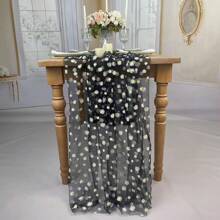 Daisy Floral Flowers Table Runner,Rustic Home Kitchen Dining Decor, Spring Seasonal Farmhouse Decorations Indoor Outdoor Party Supply 30 X 78 Inch