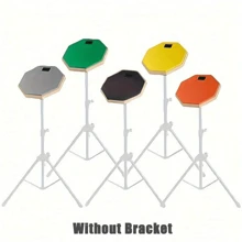 1pc 8-Inch Double-Sided Triple-Layer Silent Drum Practice Pad - Rubber Mute Pad For Drum Kit Beginners - Multicolor - View 3