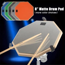 1pc 8-Inch Double-Sided Triple-Layer Silent Drum Practice Pad - Rubber Mute Pad For Drum Kit Beginners - Multicolor - View 1