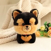 1pc 20cm/7.87in Cute Fluffy Corgi Plush Doll Big Head Kawaii Lifelike Animal Chow Chow Samoyed Yorkshire Pomeranian Husky Stuffed Dog Doll Soft Plush Puppy Doll Birthday/New Year Gift Home Decor - Multicolor - View 9