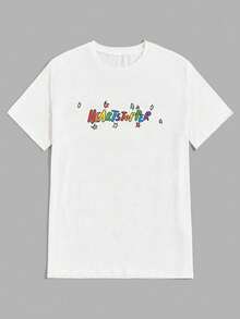 Unisex  T-Shirt 100% Cotton Streetwear New Arrival Shipping In Various Colors!! - 白色 - 查看 1