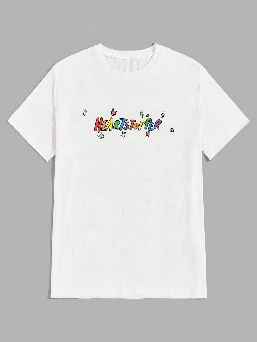 Unisex  T-Shirt 100% Cotton Streetwear New Arrival Shipping In Various Colors!! - 白色 - 查看 1