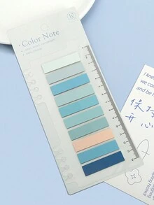 1 张卡 200 片装粘性标签书本标签 - 莫兰迪粘性标签、透明便条标签、粘性标签、学校用品、索引标签 - 彩色 - 查看 15