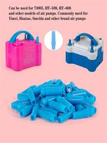 2 件装电动气球泵充气机配件，自动气泵气球机喷嘴零件 - 藍色 - 查看 1