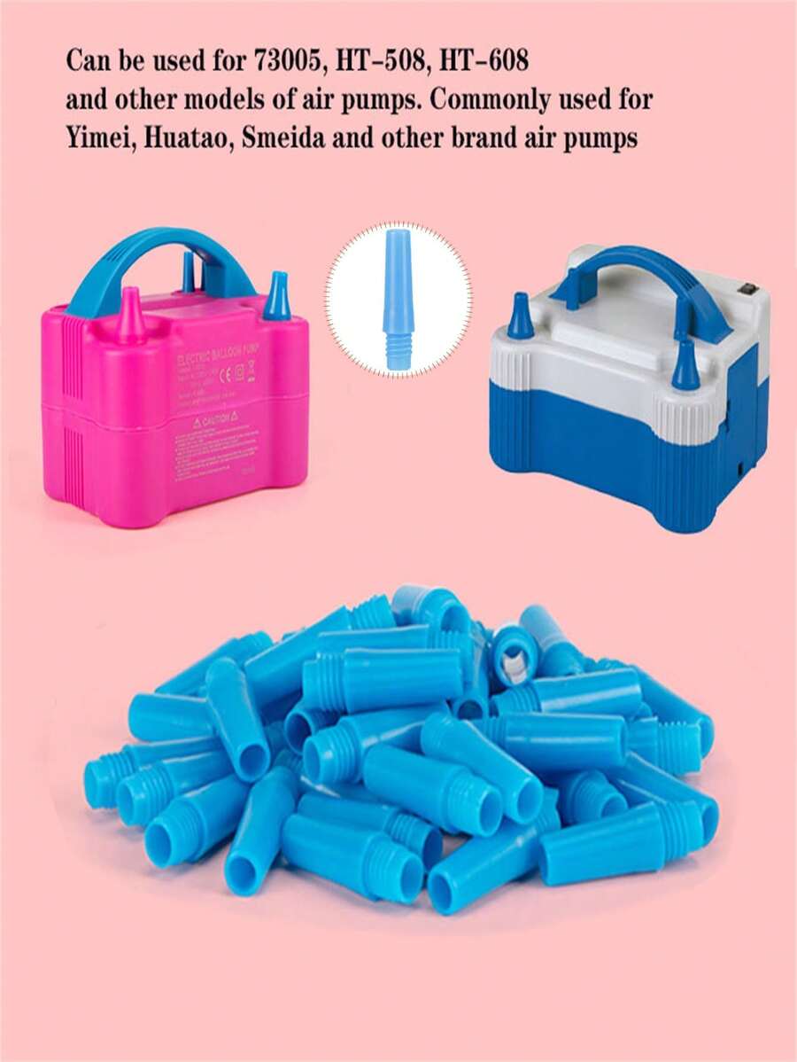 2 件装电动气球泵充气机配件，自动气泵气球机喷嘴零件 - 藍色 - 查看 1