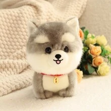 1pc 20cm/7.87in Cute Fluffy Corgi Plush Doll Big Head Kawaii Lifelike Animal Chow Chow Samoyed Yorkshire Pomeranian Husky Stuffed Dog Doll Soft Plush Puppy Doll Birthday/New Year Gift Home Decor - Multicolor - View 11