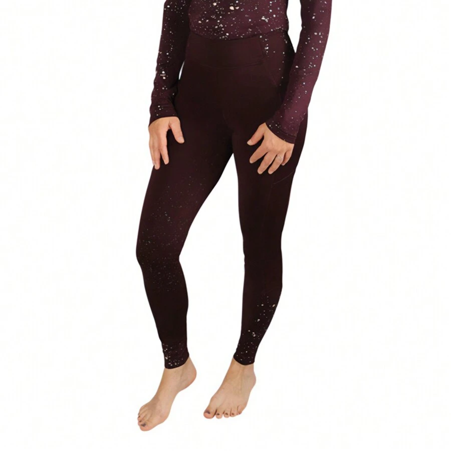 Hy FASHION Womens/Ladies Enchanted Collection Horse Riding Tights (Plum/Rose Gold) - Plum/Rose Gold - View 1