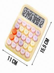 Retro Style Colorful Calculator 12 Numbers Colorful School Calculator Back To School - 彩色 - 查看 8