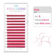 Comango New Gradient Pink Blue Purple 0.07 Mix8-15mm Color Eyelash Extension Individual Faux Mink Ombre False Eye Colored Lashes Lash Clusters, Eyelash Clusters, Individual Eyelashes, Lashes, Fake Lashes - Multicolor - View 14