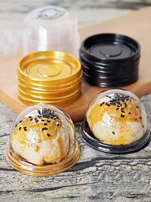 20/30 件粉色小蛋糕松饼月饼包装盒带透明圆顶盖迷你甜点蛋糕盒透明杯糕点烘焙包装盒婚礼派对礼物圣诞节情人节礼物，糖果巧克力盒用品 - 彩色 - 查看 5