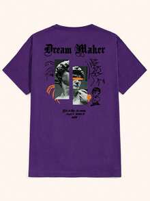 Unisex Statue T-Shirt 100% Cotton Streetwear Launch Shipping In Various Colors!! - Màu tím - Xem 1